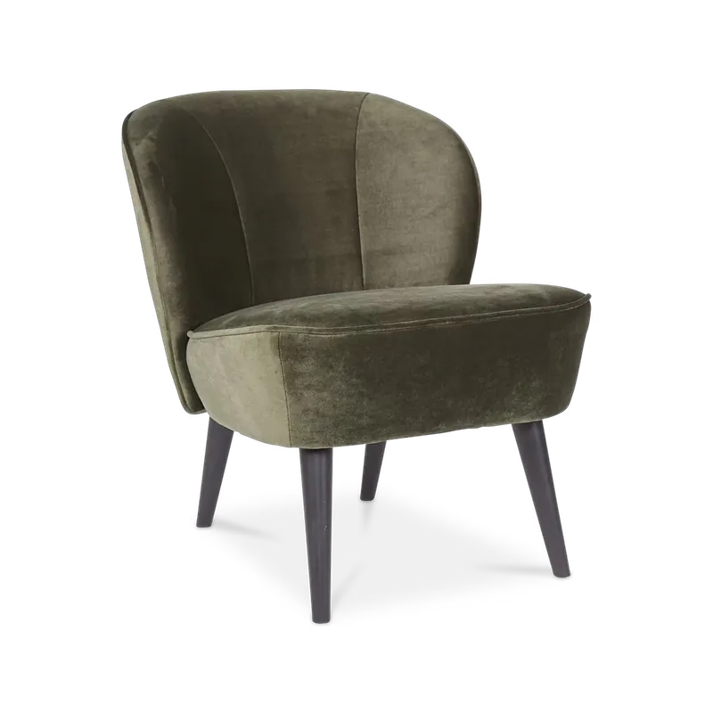 Fauteuil CORKSCREW Groen Velvet