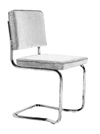 Zuiver Ridge Rib Kink Eetkamerstoel Light Grey
