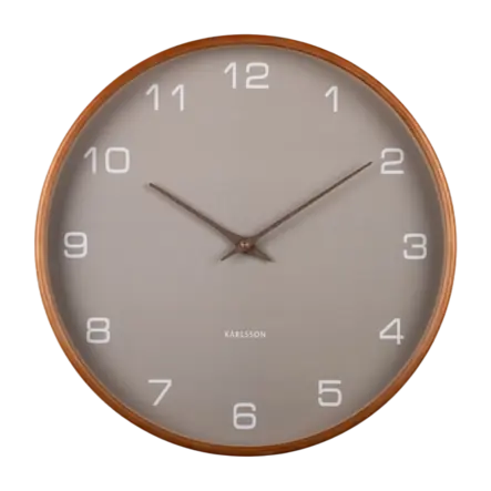 Karlsson Acento Wood Klok Light Grey