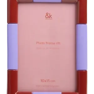 &k amsterdam Rift Rectangle Fotolijst - Burgundy
