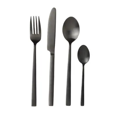 Bitz Black Satin Finish Bestekset (24-delig)