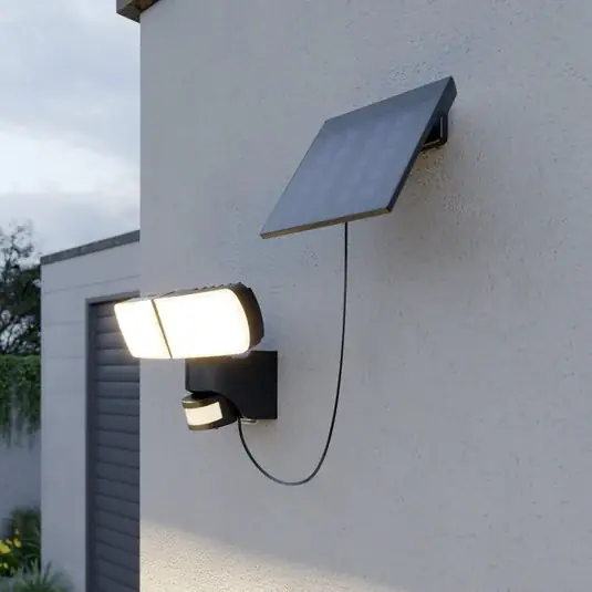 Arcchio Lissano LED wandspot op zonne-energie met sensor