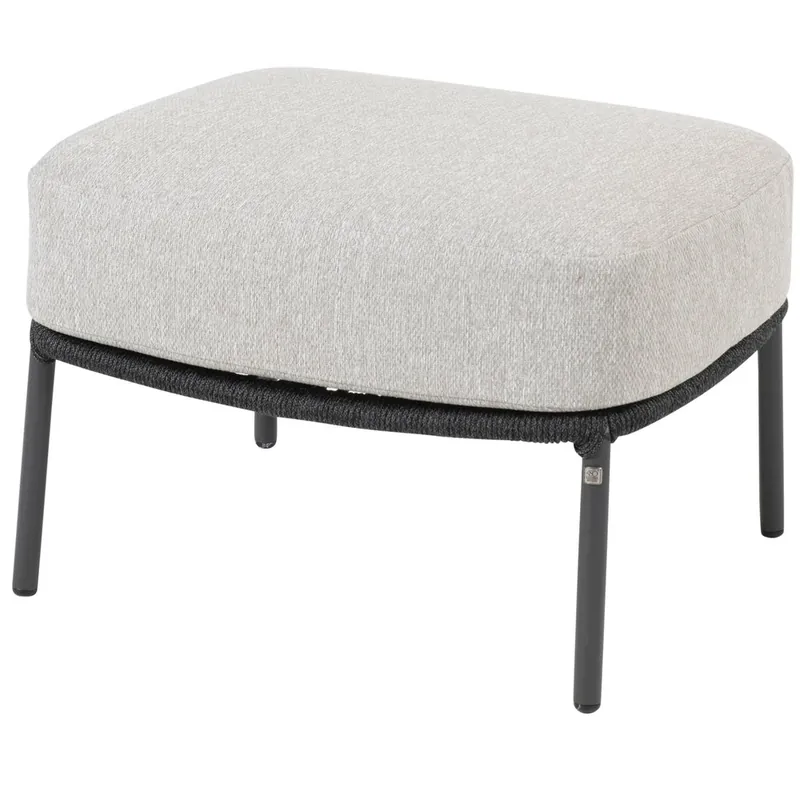 4 Seasons Outdoor Calpi voetenbank met kussen antraciet 4 Seasons Outdoor